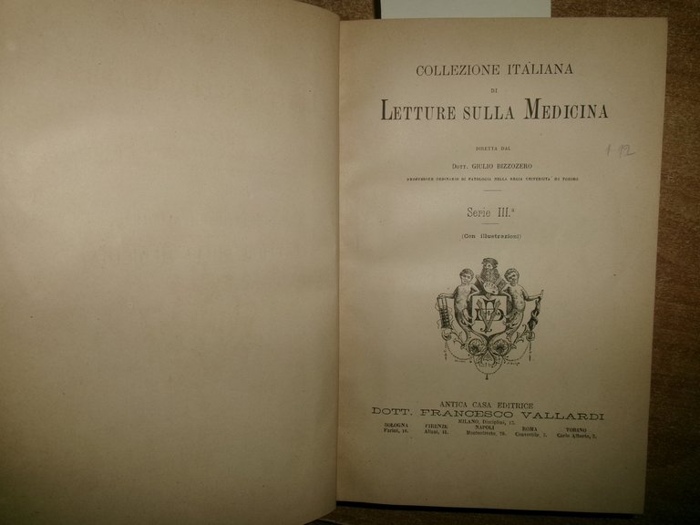 Collezione Italiana di Letture sulla Medicina serie III. Vallardi (1883)