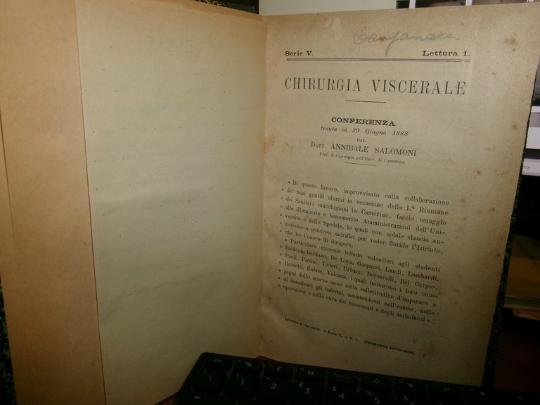 Collezione Italiana di Letture sulla Medicina serie V. Vallardi (1885)