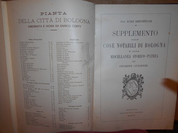 COSE NOTABILI DELLA CITTÀ DI BOLOGNA, OSSIA STORIA CRONOLOGICA DE' …