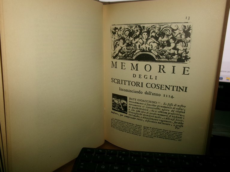 (Cosenza) SPIRITI SALVATORE. MEMORIE DEGLI SCRITTORI COSENTINI - anastatica 1970