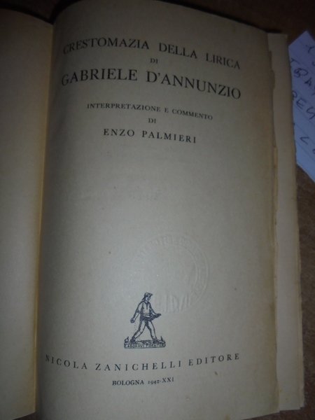 Crestomazia della lirica di Gabriele D' Annunzio