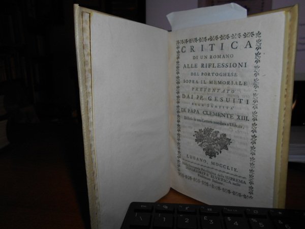 Critica di un Romano alle Riflessioni del Portoghese sopra il …