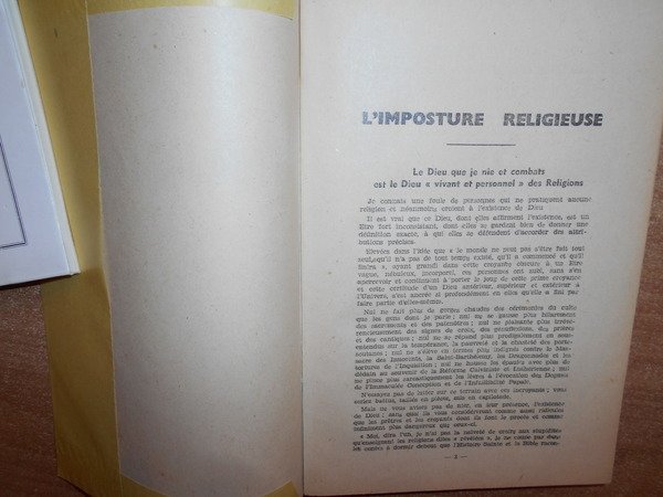 (Critica religiosa) L' Imposture Religieuse
