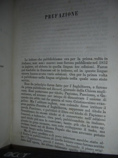 (Critica religiosa) ROMA PAPALE descritta in una serie di lettere …