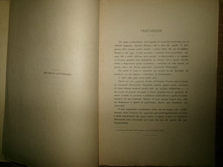 D. GIORDANO. LEONARDO FIORAVANTI bolognese 1920