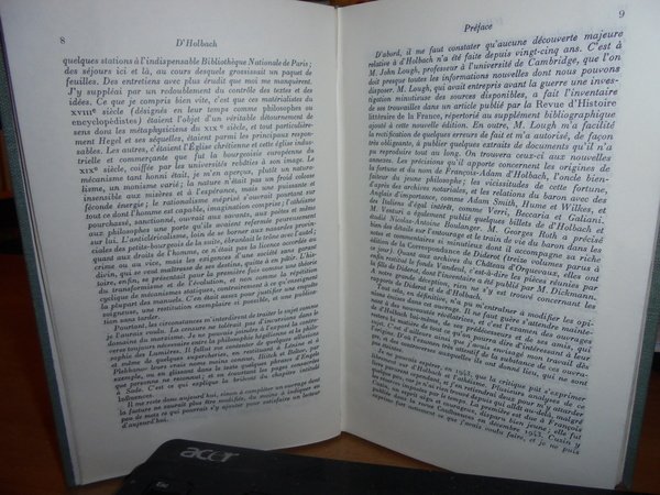 D' HOLBACH et la Philosophie Scientifique au XVIII siècle