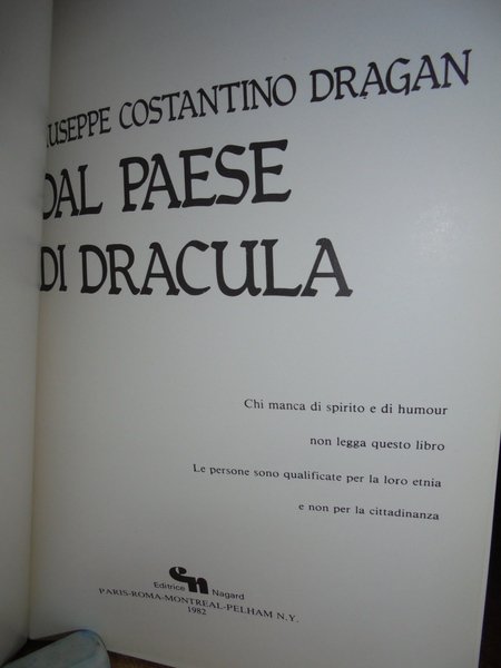 Dal paese di Dracula.