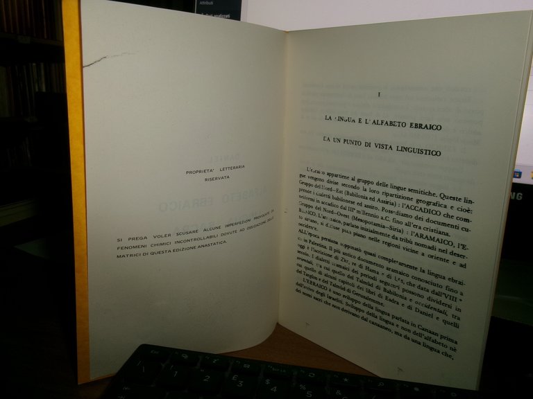 DANIEL. Alfabeto Ebraico Lingua Sacra 1978