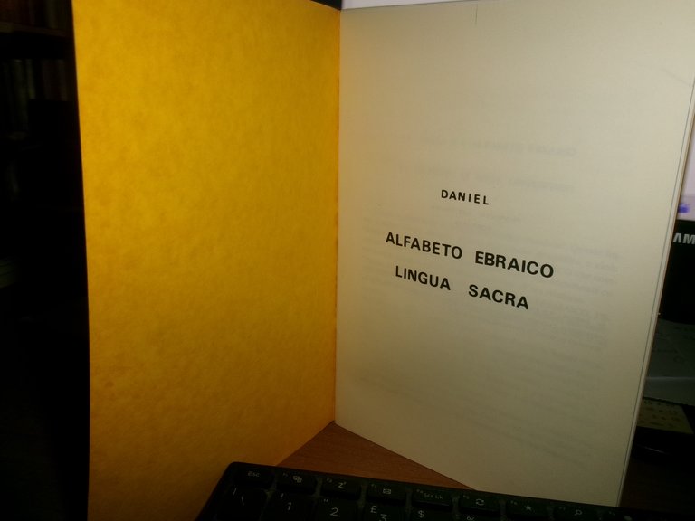 DANIEL. Alfabeto Ebraico Lingua Sacra 1978
