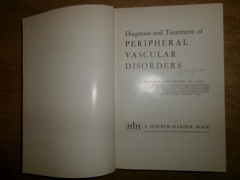 DAVID I. ABRAMSON. Diagnosis and Treatment of PERIPHERAL VASCULAR DISORDERS …