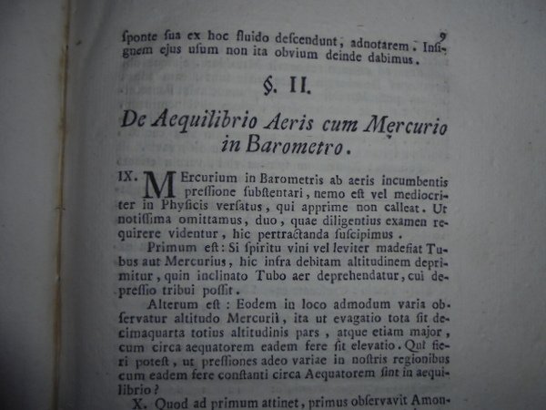 DE AEQUILIBRIO. I. AERIS CUM MERCURIO IN TUBO SUSPENSIVO ROMAE, …