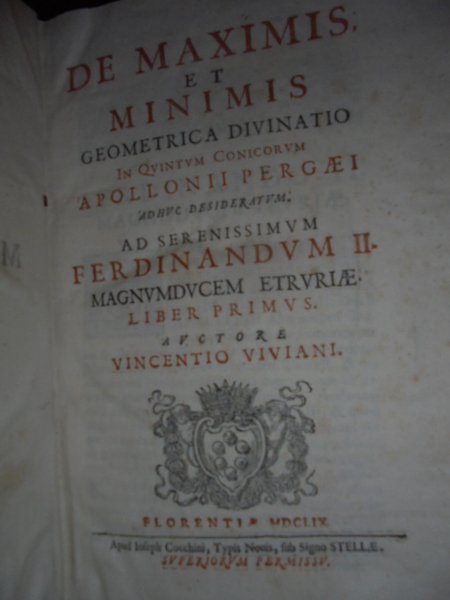 DE MAXIMIS ET MINIMIS GEOMETRICA DIVINATIO IN QUINTUM CONICORUM APOLLONII …
