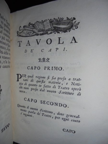 DE' TEATRI ANTICHI E MODERNI, TRATTATO IN CUI DIVERSI PUNTI …