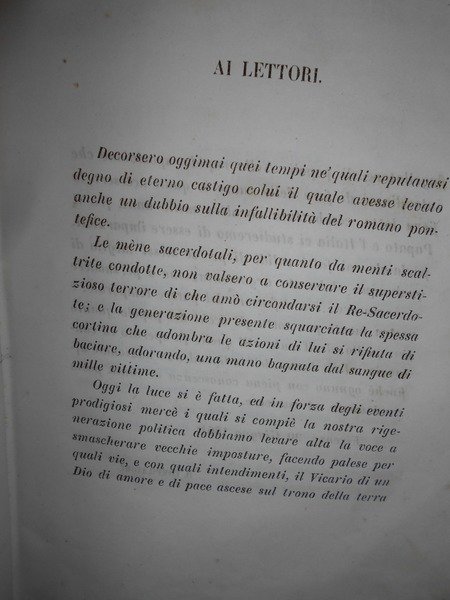 Del Dominio Temporale dei Papi e dei Delitti della Corte …