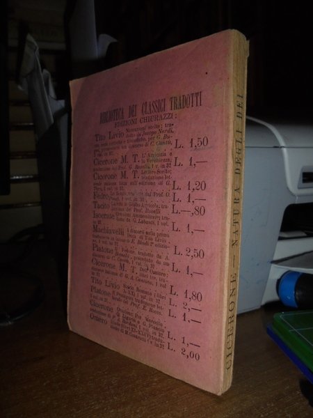 Della Natura degli Dei libri tre volgarizzati da T.C. Malvezzi