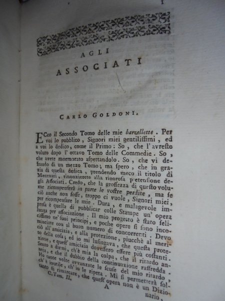 Delli Componimenti diversi di CARLO GOLDONI avvocato veneto