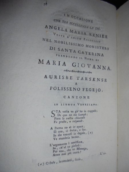 Delli Componimenti diversi di CARLO GOLDONI avvocato veneto