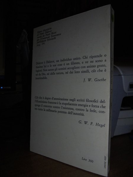 Denis, Diderot a cura di Paolo Rossi