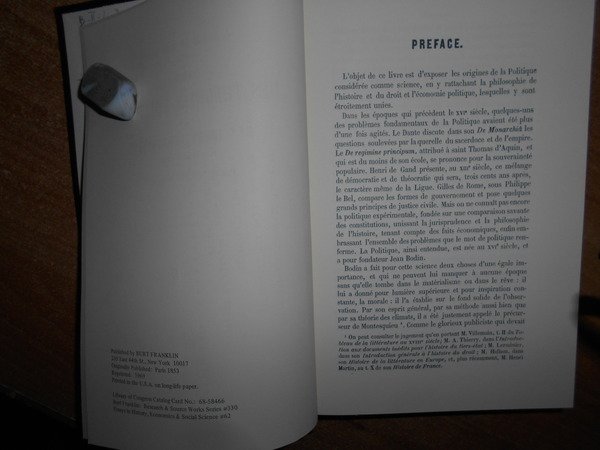 Des Théories Politiques et des Idées économiques au seizième siècle