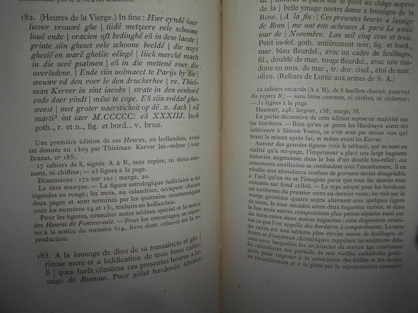 Description des LIVRES DE LITURGIE imprmés aux XV Siècles. De …