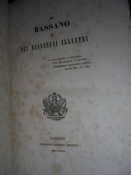 DI BASSANO E DEI BASSANESI ILLUSTRI