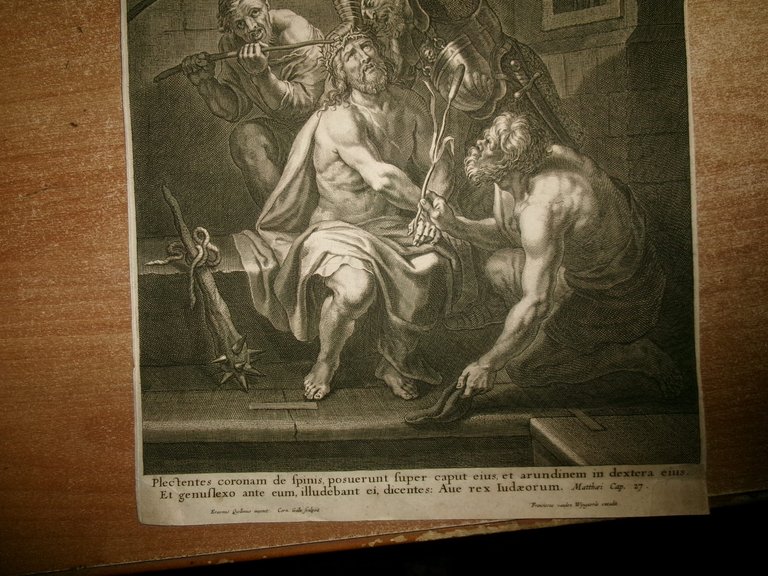 Frans van den Wyngaerd. LA CORONA DI SPINE-Stampa Antica Autentica …