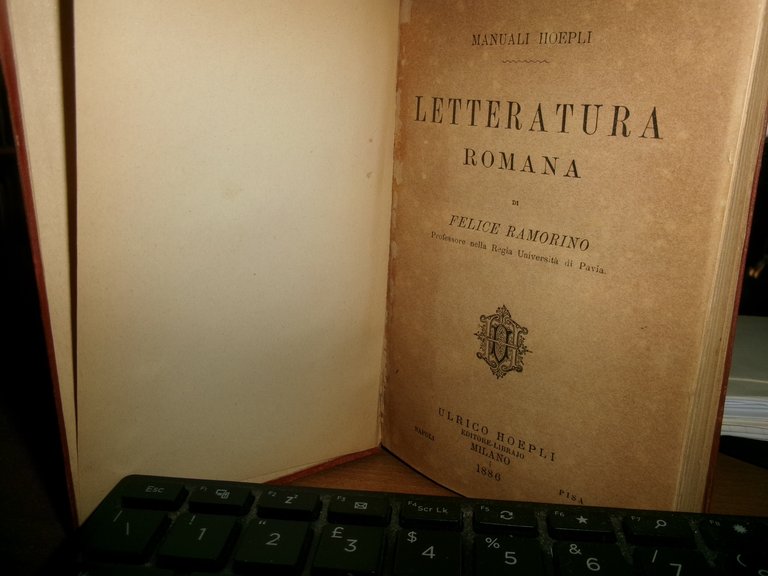 di FELICE RAMORINO. LETTERATURA ROMANA - Hoepli, 1886