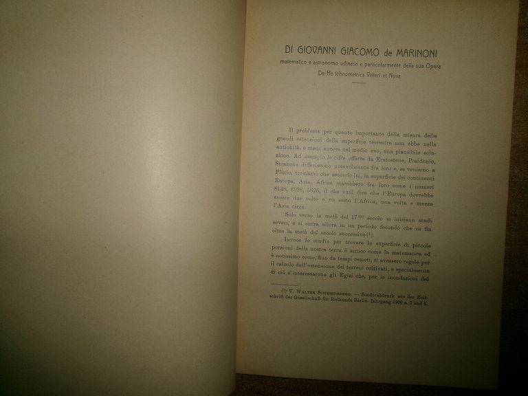 DI GIOVANNI-GIACOMO de MARINONI matematico e astronomo...MASSIMO MISANI 1928