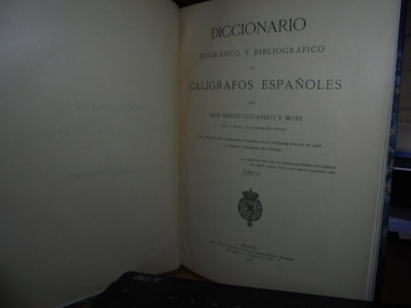 Diccionario biográfico y bibliográfico de calígrafos españoles