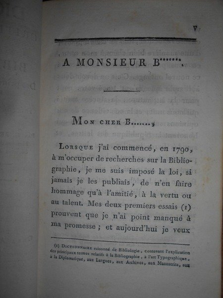 DICTIONNAIRE critique, littéraire et BIBLIOGRAPHIQUE Des principaux Livres condamnés au …