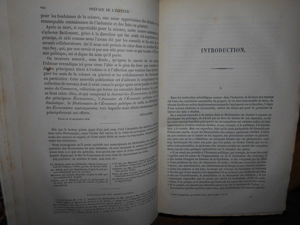 DICTIONNAIRE de l' économie Politique contenant l' exposition des principes …