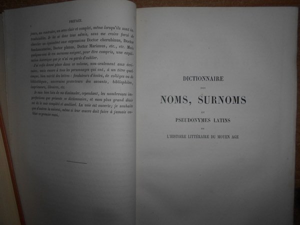 DICTIONNAIRE DES NOMS, SURNOMS ET PSEUDONYMES LATINS DE L'HISTOIRE LITTÉRAIRE …