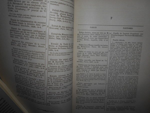 DICTIONNAIRE DES OUVRAGES ANONYMES. SUPPLEMENT a la dernière édition de …