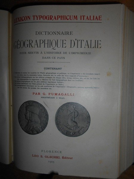 Dictionnaire Géographique d' Italie pour servir à l' Histoire de …