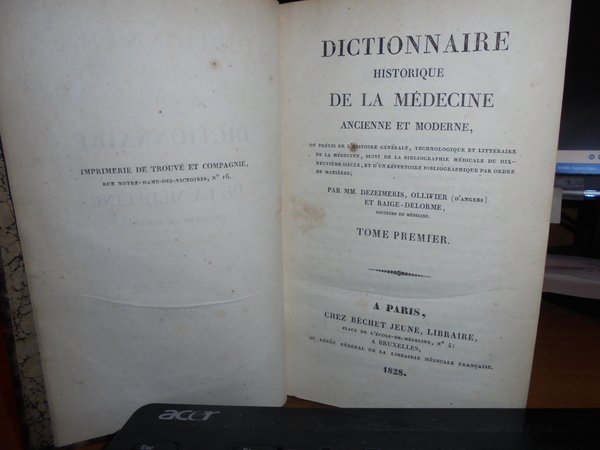 Dictionnaire Historique de la Médecine ancienne et moderne