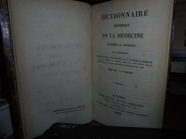 Dictionnaire Historique de la Médecine ancienne et moderne