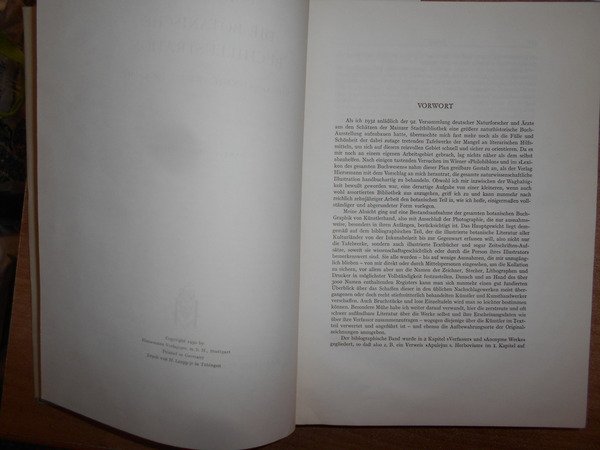 DIE BOTANISCHE BUCHILLUSTRATION ihre Geschichte und Bibliographie.
