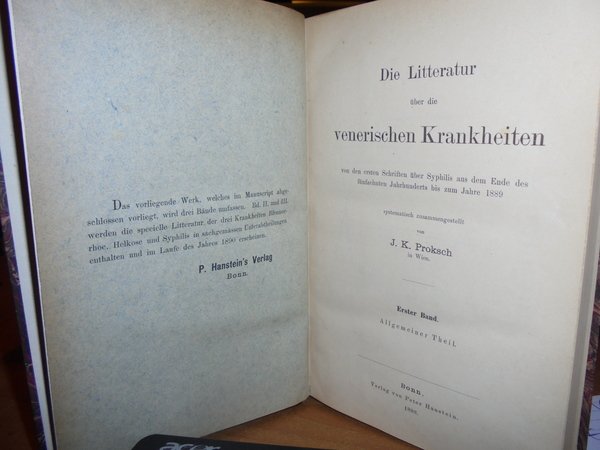 (Medicina) Die Litteratur über die venerischen Krankheiten; von den ersten …