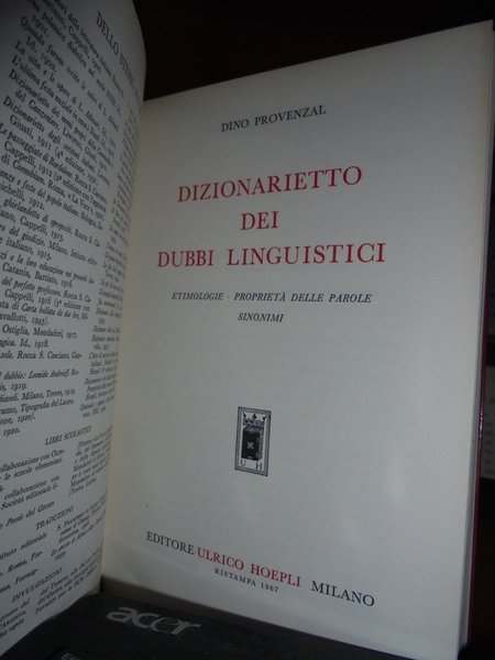 DIZIONARIETTO DEI DUBBI LINGUISTICI