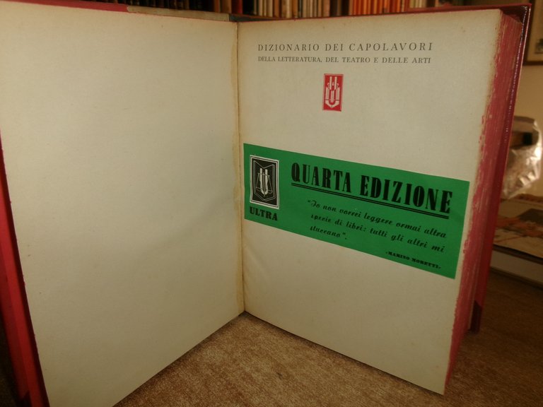 DIZIONARIO DEI CAPOLAVORI a cura di ALDO GABRIELLI quarta edizione …