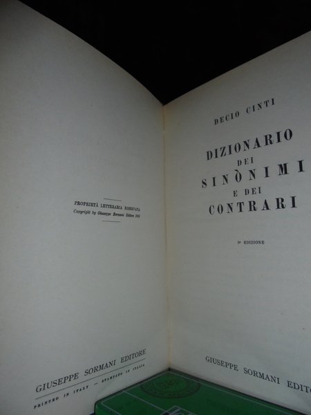 Dizionario dei Sinonimi e dei Contrari