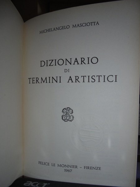 Dizionario dei termini artistici