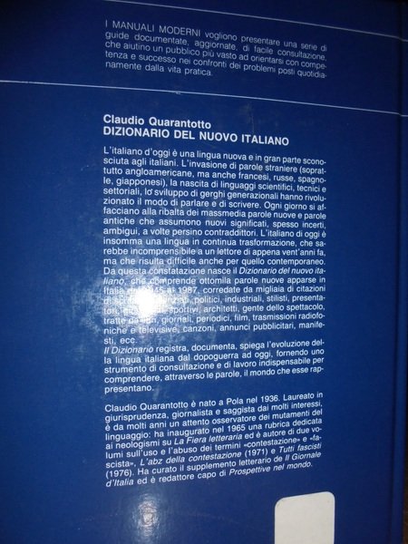 Dizionario del nuovo italiano