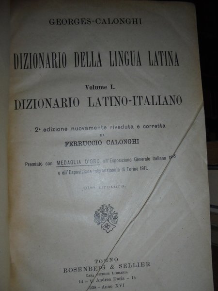 Dizionario Della Lingua Latina