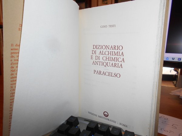 Dizionario di Alchimia e di Chimica Antiquaria Paracelso