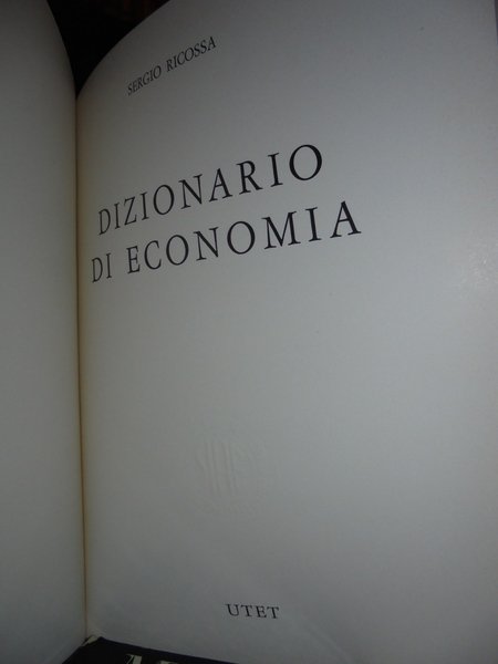 DIZIONARIO DI ECONOMIA