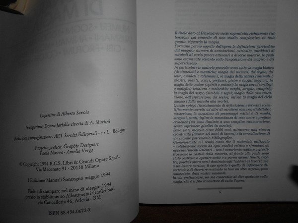 Dizionario di MAGIA. Numeri. Sogni. Lotto. Amuleti. Talismani. Animali. Mostri. …