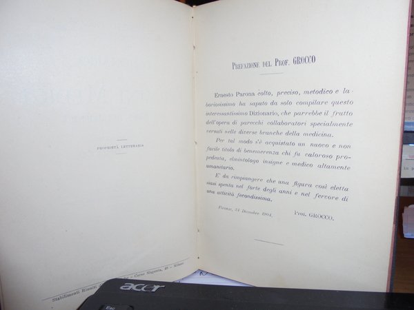 DIZIONARIO di Termini Medici dal Nome dell' Autore