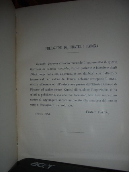DIZIONARIO di Termini Medici dal Nome dell' Autore