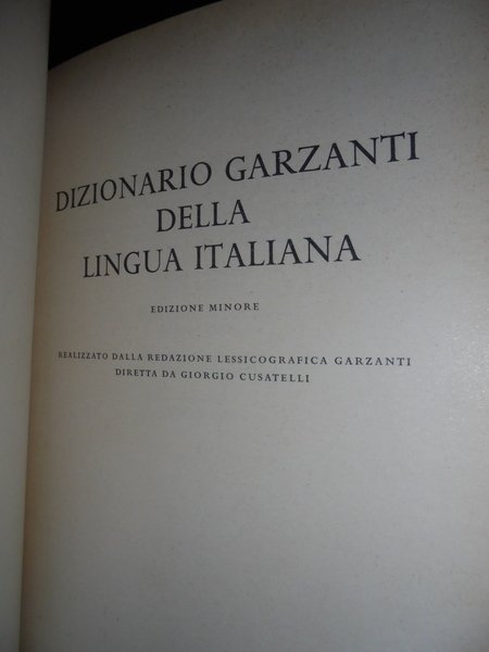 Dizionario GARZANTI della lingua italiana
